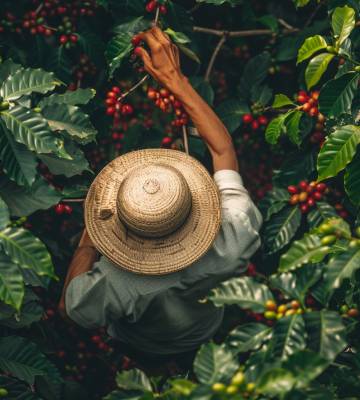 Recolecta de café para producir café de altura La Manigua